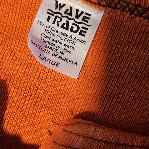 Orange Lace-Up Graphic Sexy Women's Top Vintage Bikeweek 2002 - Picture 5 of 13